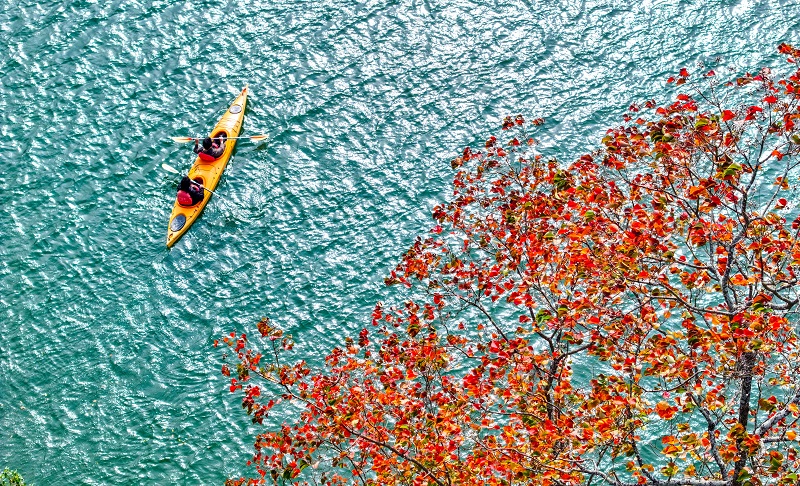 qiandao lake enters another peak red-leaf season